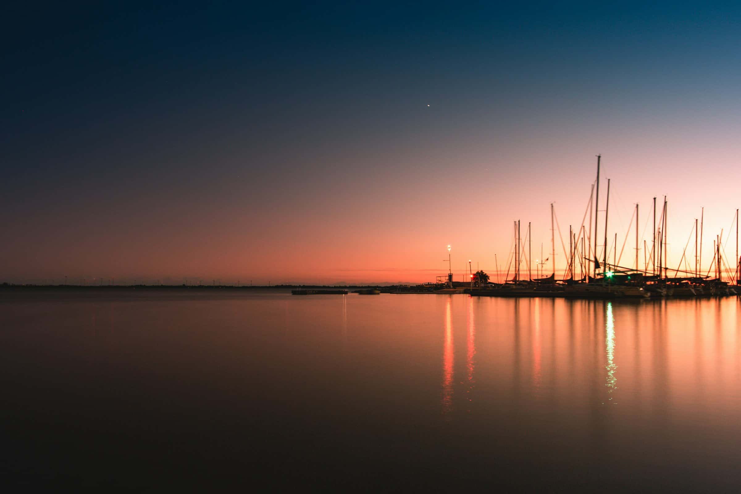 Lake Ontario at golden hour on the Kingston waterfront